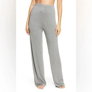 Skims Sleep Pants Heather Gray Lounge Casual Pants Drawstring Waist Grey 4X